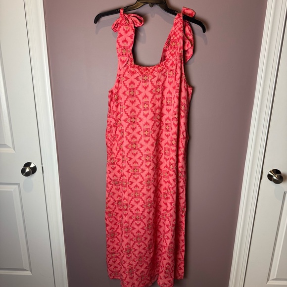 Nimo with Love Coral Ikat Obsidian Dress - Picture 10 of 11